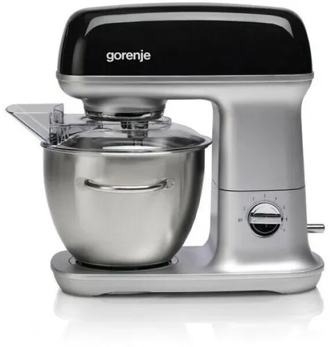 Gorenje MMC1000RLBK - Küchenmaschine Retro Schwarz, 1000 W mit 7 Geschwindigkeitsstufen und 4,5l Edelstahlrührschüssel