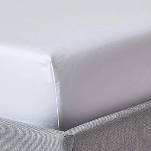 HOMESCAPES Luxus Spannbettlaken 90x190 cm - Luxuriöses Spannbettlaken aus 100% ägyptischer Baumwolle, Fadendichte 1000, perfekt für ein angenehmes Schlafklima – hypoallergen und pflegeleicht.