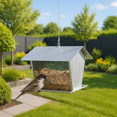 MeLiTec Edelstahl Vogelfutterhaus von MeLiTec