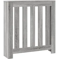 vidaXL Heizkörperverkleidung Grau Sonoma 78x20x82 cm - Bettenzubehör mit modernem Latten-Design, aus langlebigem Holzwerkstoff, bietet eine stilvolle Abdeckung für Heizkörper und zusätzlichen Ablageplatz.