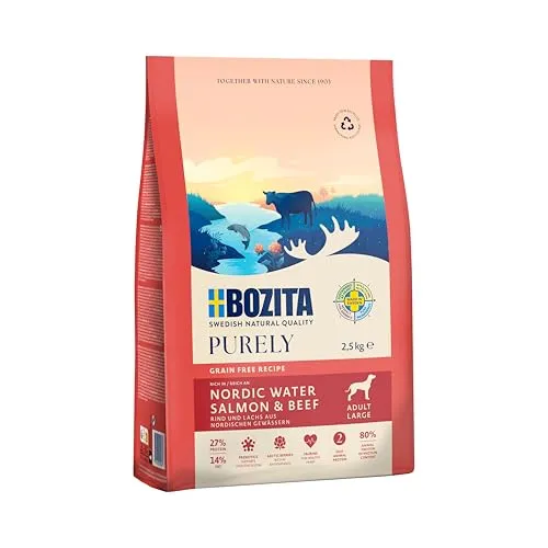 Bozita Dog Purely Adult Large LACHS & RIND Grain Free 2,5kg von Bozita