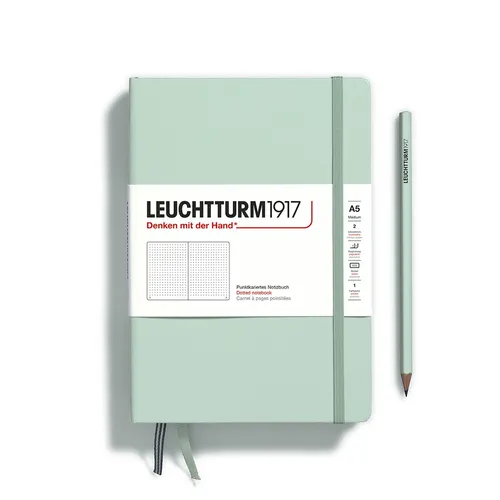 LEUCHTTURM1917 Notizbuch Medium (A5) Mint Green - Sonstige: Hochwertiges Hardcover-Notizbuch mit 251 nummerierten Seiten, ideal für kreative Köpfe und Organisationstalente.