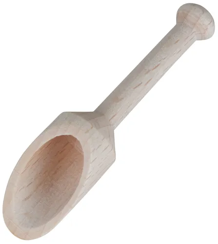 Schäufelchen Schaufel Maß Schüppe rund mit Stiel L 7,8 cm aus Buchenholz