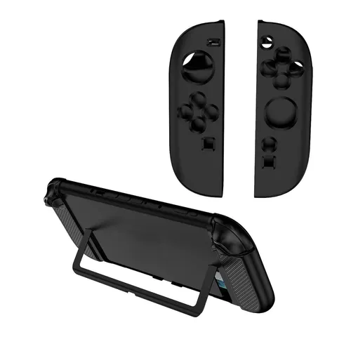 Produktbild Für Nintendo Switch 2 Joy-Con Controller Silikon Full Cover Schutz Hülle Schwarz