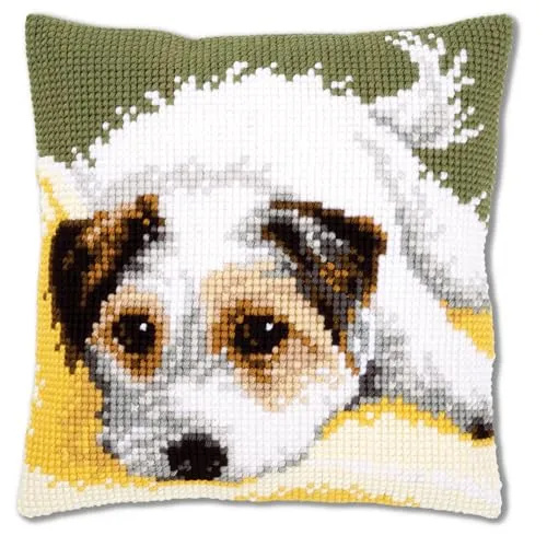 Produktbild Vervaco Kreuzstich Kissen Set – Kleiner Hund für Anfänger