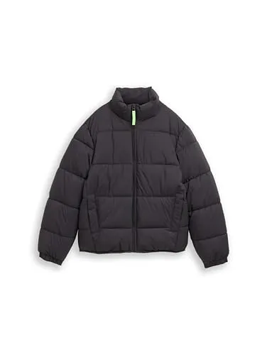 TOM TAILOR Jungen 1048079 Jacke, 29476-Coal Grey, 164 - Funktionsjacke aus wasserabweisendem Material, ideal für kalte Tage. Mit praktischen Taschen und Regular Fit für optimalen Tragekomfort.