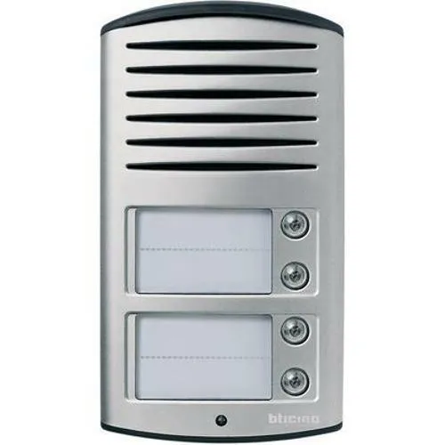 Bticino Terraneo 342941 2 Wire Audio Türklingel mit 4 Tasten - Haus-Alarmanlagen, modernes Aluminium-Design mit einfacher Installation und klarer Audioübertragung für mehr Sicherheit.