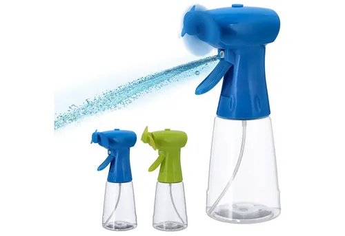 CEPEWA Handventilator Handventilator Wassersprüher 2er Set 250 ml 22x8cm blau / grün