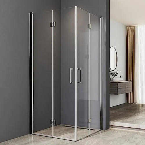 Duschkabine Drehfalttür 100x90cm mit NANO Beschichtung