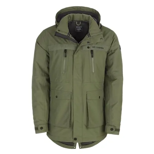 Dry Fashion Herren Funktionsparka Aalborg - Gefütterte, wind- und wasserdichte Winterjacke in Oliv, Größe S - Funktionsjacke für optimale Wetterbeständigkeit mit sportiver Passform und praktischen Taschen. Ideal für aktive Männer, die Komfort und Stil schätzen.