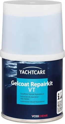 Yachtcare Gelcoat Repair Kit VT RAL9010 - Styrolfreies Reparaturset für Boote und Wohnmobile - Einfache und schnelle Reparatur von Kratzern und Abplatzungen im Gelcoat. Ideal für den Über- und Unterwasserbereich, inklusive allem, was Sie benötigen für ein perfektes Ergebnis.