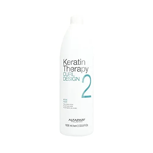 AlfaParf Keratin Therapy Curl Design 2 Move Fixer 1000ml - Haarstyling-Produkte, bietet starken Halt für lockiges Haar und schützt vor Frizz den ganzen Tag.