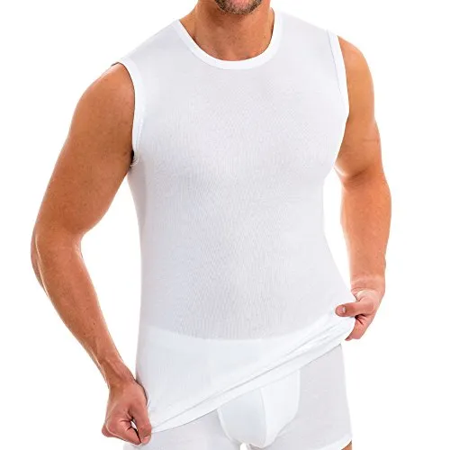 HERMKO 16040 Herren Sporthemd Rundhals-Ausschnitt, Größe:D 9 = EU 3XL, Farbe:weiß