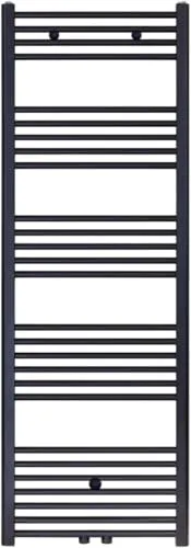 Badheizkörper - Mittelanschluss Schwarz Matt Gebürstet 1600 x 600 mm - Heizkörper mit elegantem, gebürstetem Finish und hoher Heizleistung von 828W - ideal für stilvolle Badezimmer und effiziente Wärme.