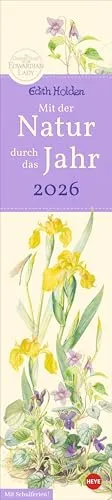 Edith Holden: Mit der Natur durchs Jahr Kalender 2026 - Kunstgeschichte nach Thema & Konzept, wunderschöne Zeichnungen der britischen Künstlerin, ideal für Naturliebhaber und Kunstfans.