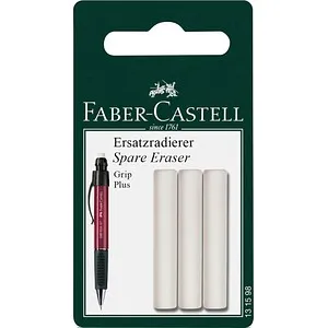 FABER-CASTELL Radiergummis für Bleistifte weiß, 3 St.