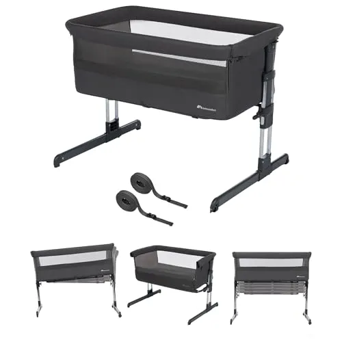 Bebeconfort Calidoo 2-in-1 Beistellbett - Betten: Das Calidoo Beistellbett bietet 5 Höhenstufen und eine große gepolsterte Matratze für optimalen Komfort und Sicherheit, ideal für die ersten 6 Monate.