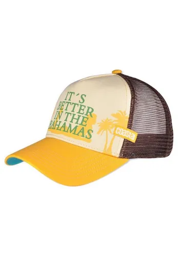 Coastal Trucker Cap Bahamas Gelb - ONE Size - Stylische Baseball Cap für Herren mit atmungsaktivem Mesh und UV-Schutz, perfekt für sonnige Tage am Strand oder in der Stadt.