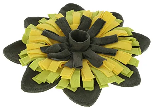 Kerbl Pet Schnüffelteppich Sunflower gelb/grün, Ø 40cm