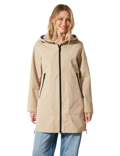 CECIL Langmantel mit Reißverschluss-Detail in Beige - XS (36) - Funktionsjacke mit pflegeleichtem Material, ideal für einen lässigen Look und vielseitig kombinierbar.