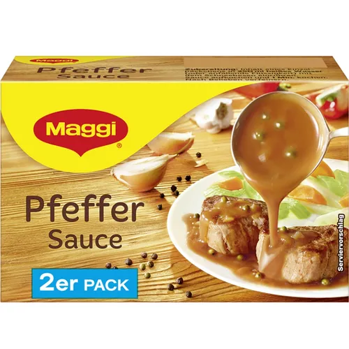Maggi Pfeffer Sauce perfekt zu Schnitzel und Steak 2er für 2x 250ml