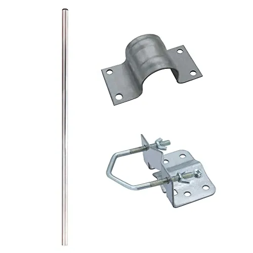Premium X Antennenmast 2m ALU - Witterungsbeständig und leicht zu befestigen - Halterungen für Satellitenschüsseln, 2m Aluminium Antennenmast mit Mastschelle, extrem witterungsbeständig und einfach zu montieren.