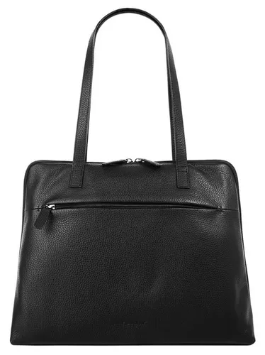Betty Barclay Shopper aus Echtleder - Eleganter Handtaschen Shopper in Schwarz, ideal für Business und Freizeit. Mit gepolstertem Innenfach für Tablets und durchdachtem Organizer für schnellen Zugriff auf wichtige Utensilien.