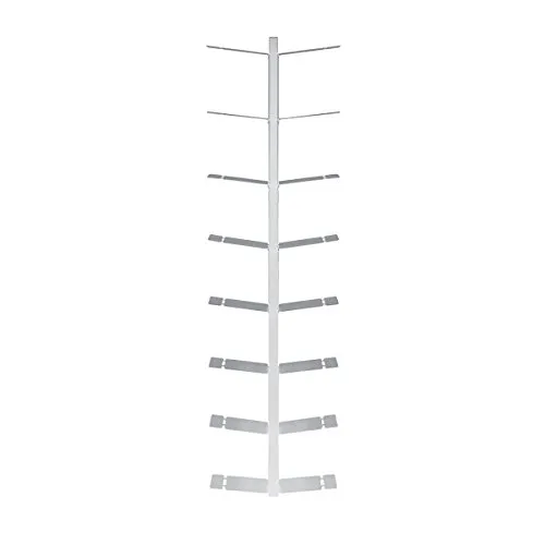 Radius Booksbaum 1 Bücherregal Bücherturm - Wandregal für Bücher, das mit 14 Regalböden und unsichtbarem Design Ihre Bücher zum Schweben bringt. Ideal für kleine Flächen und moderne Wohnräume.