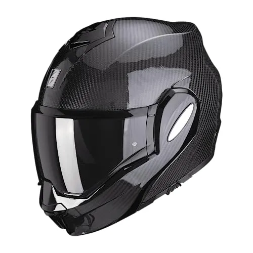 Scorpion Exo-Tech Evo Carbon Motorradhelm Gr. M 57/58 - Hochwertiger Motorradhelm mit Pinlock Maxvision™ und klarem sowie stark getöntem Visier, ideal für Sicherheit und Komfort auf der Straße.