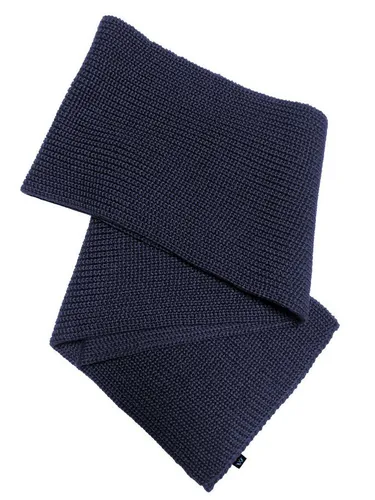 Blauer Peter Strickschal aus Merino in Perlfang-Optik