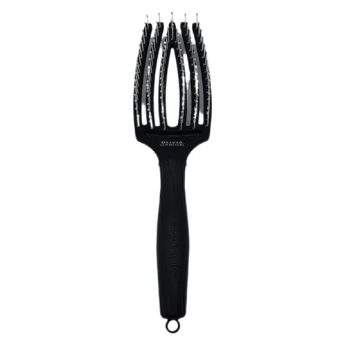 Olivia Garden Fingerbrush Care Iconic - Medium - Schwarz - Nylonborsten Haarbürs