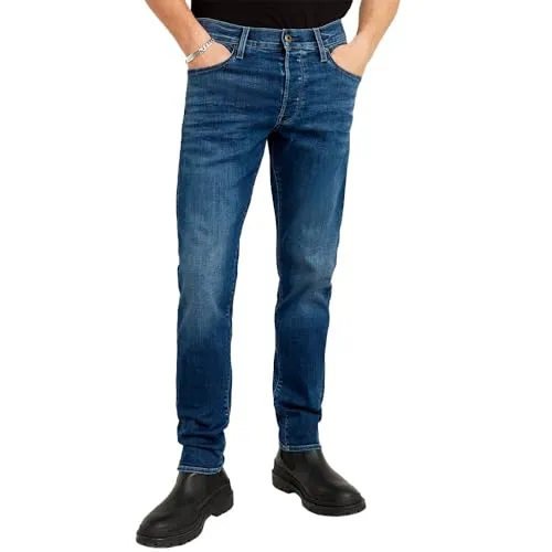 G-STAR Men's 3301 Slim Jeans - Blau (medium Aged D25742-8968-071) - Stylische Slim Jeans aus lederähnlichem Papiermaterial, mit 5 Taschen und Knopfverschluss, ideal für trendbewusste Männer.