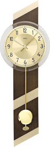 AMS Pendelwanduhr W7412 in gold von AMS