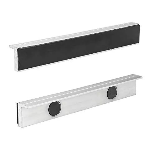 Dema Alu Schutzbacken, Schonbacken 200 mm, magnetisch, für Schraubstock, Schonbacken für Werkstücke, Schutz vor Kratzern und Beschädigungen