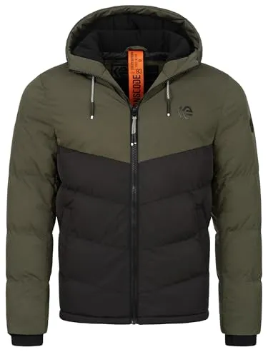 Indicode Herren INAgiotis Winterjacke mit Kapuze | Steppjacke für Männer, Army, XL - Moderne Steppjacke für Herren mit bequemer Regular Fit Passform. Die Kapuze mit Tunnelzug bietet optimalen Schutz bei jedem Wetter. Hochwertige Verarbeitung und stylisches Design für den täglichen Gebrauch.