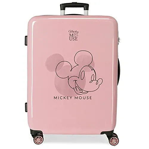 Disney Mickey Outline Koffer, mittelgroß, Rosa
