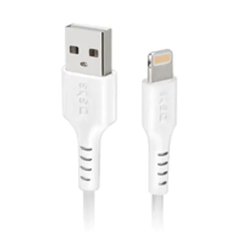 SBS TECABLEUSBIP5289W - 2 m - Lightning - USB A - Männlich - Männlich - Weiß