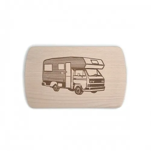 Frühstücksbrett personalisiert Wohnmobil Holz Vesperbrett schneidebrett Natur