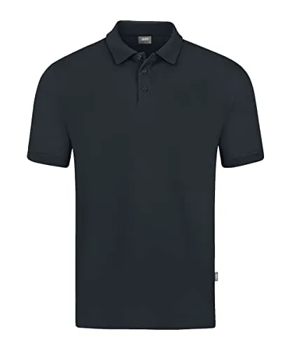 JAKO Men Polo Doubletex - Anthrazit, Größe M - Poloshirt aus DOUBLETEX mit VORTEX Garn Technologie, 60 °C waschbar und ideal für Industriewäsche nach DIN EN ISO 15797.