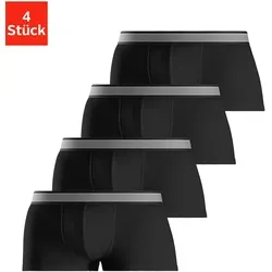H.I.S Hipster Herrenunterhosen, Gr. S, schwarz - Bequeme H.I.S Hipster im 4er-Pack aus elastischer Baumwollmischung für optimalen Tragekomfort, hüfttiefe Passform und weichen Bund. Ideal für den Alltag.