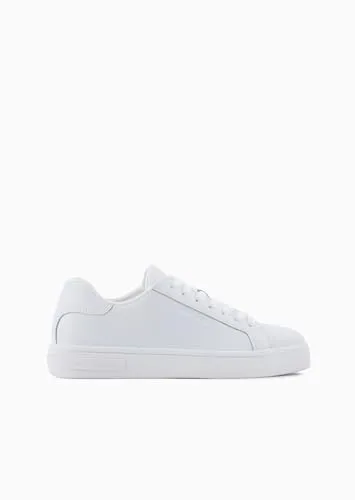 Armani Exchange Female London Sneaker Weiß 40 - Stylische Schnürschuhe mit hochwertiger Leder-Sohle und markantem Logo, ideal für modebewusste Frauen.