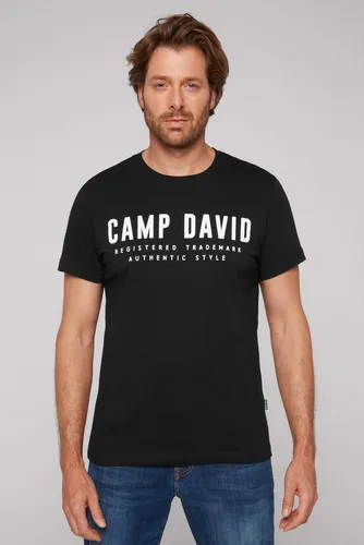 CAMP DAVID T-Shirt mit Logo Print, Gr. XXL, black - Stylisches T-Shirt für Männer in XXL von CAMP DAVID. Der dehnbare Single Jersey sorgt für hohen Tragekomfort und Bewegungsfreiheit, ideal für entspannte Looks.