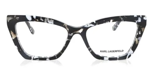 KARL LAGERFELD Damen KL6063 Sonnenbrille, Black/White, 54 von Karl Lagerfeld