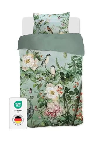 jilda-tex Premium Satin-bettwäsche Verschiedene Designs (Bali, 135x200 cm)