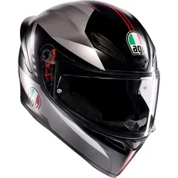 AGV K1 S Lap Integralhelm - Matt Schwarz/Grau/Rot - Größe L - Motorradhelm mit extrem hoher Sicherheit, aerodynamischer Form und breitem Sichtfeld für optimalen Komfort und Kontrolle auf der Straße.