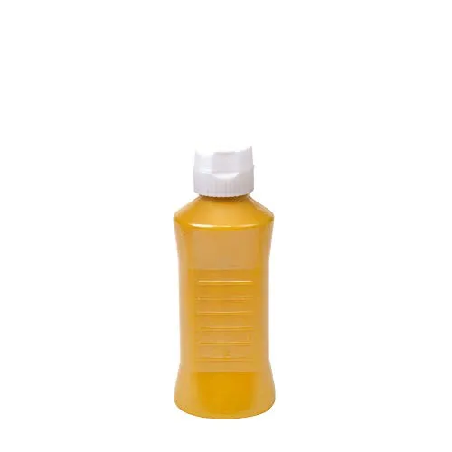 GRÄWE Quetschflasche für Ketchup für Senf, Ketchupspender, Senfspender aus Kunststoff (Gelb, 600 ml)