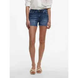 ONLY Jeansshorts ONLBlush mit Fransen - Stylische Jeansshorts für den Sommer, mit modischen Fransen und bequemem Mid Rise Schnitt.