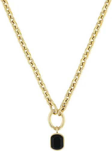 s.Oliver Damen Kette mit Aventurin Anhänger - Elegante Edelstahl Halskette (45+5 cm) mit Aventurin-Anhänger, individuell verstellbar und in einer schönen Geschenkbox. Perfekt für jeden Anlass!