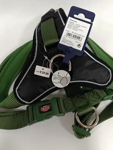 Trixie Premium Y Geschirr grün / waldgrün L - XL 85- 105cm / 25 mm 1998819