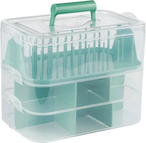 Produktbild Crelando Ordnungshelfer Praktischer Ordnungshelfer Nähzubehör Bastelwerkzeug Nähzubehör-Box